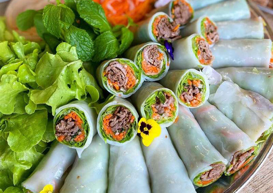 Các món cuốn chấm chẩm chéo