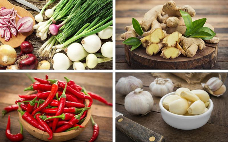 gia vi ot toi gung rau thom